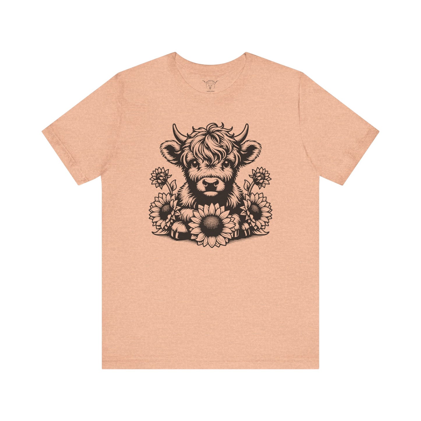 Sunflower Highland Cow Tee
