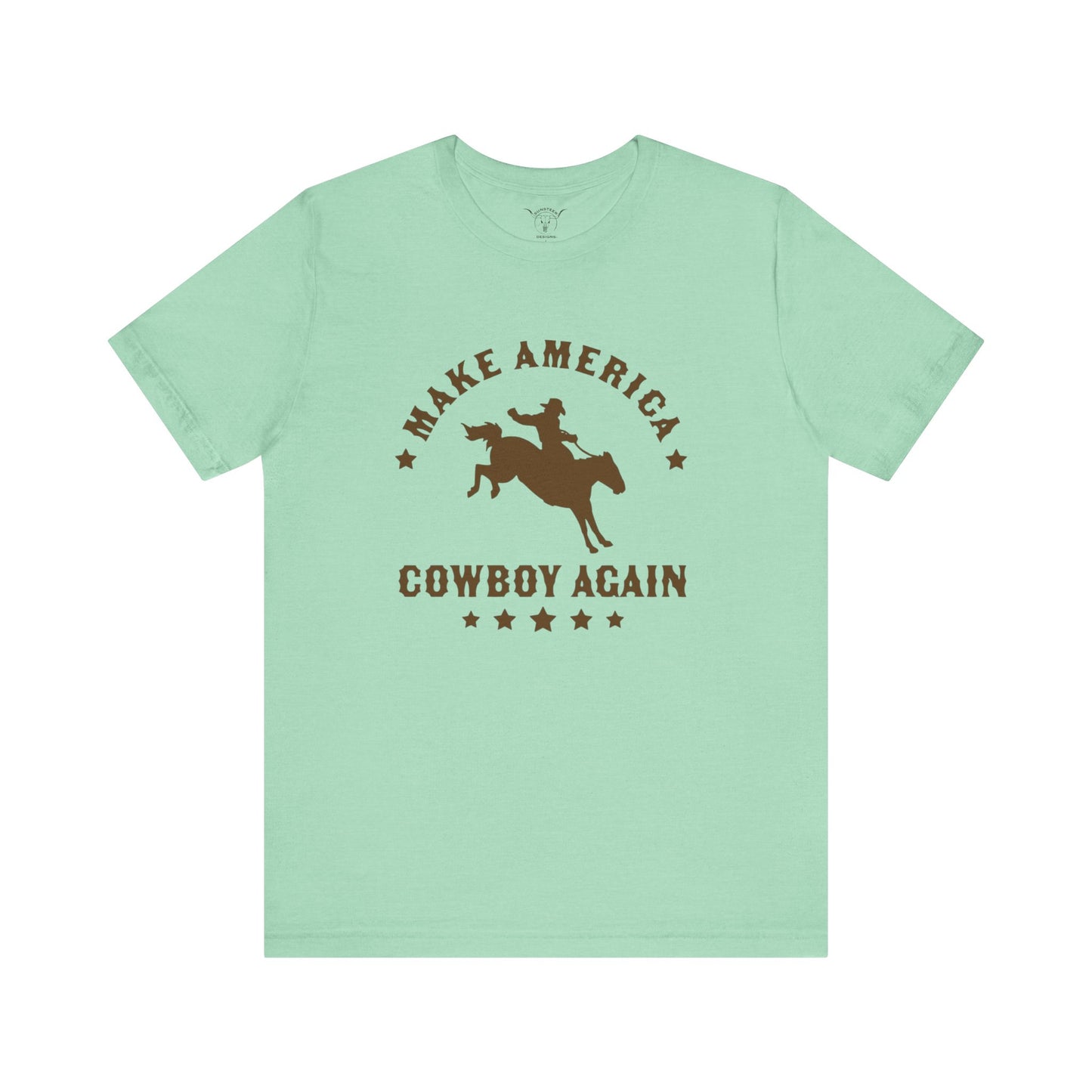 Make America Cowboy Again Mint Tee