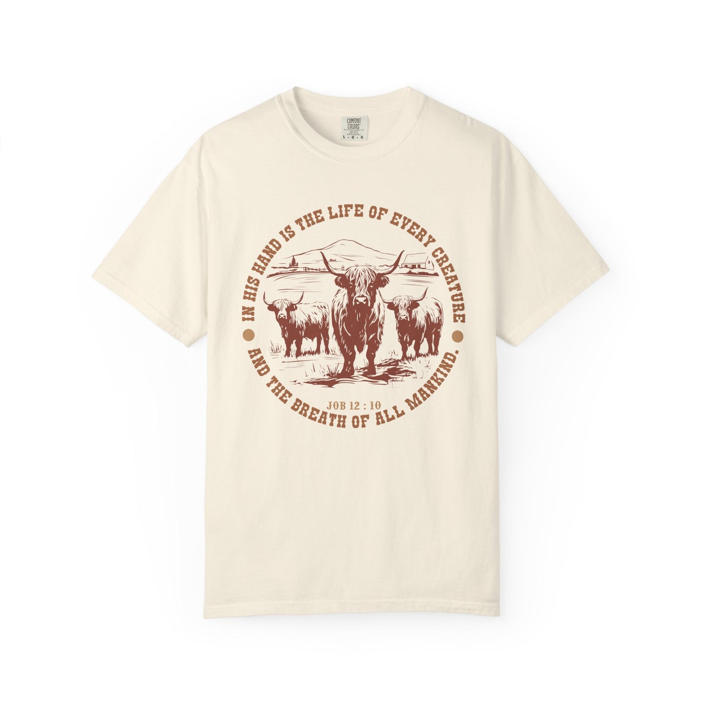 Job 12:10 Verse Tee - Washed Saltwater