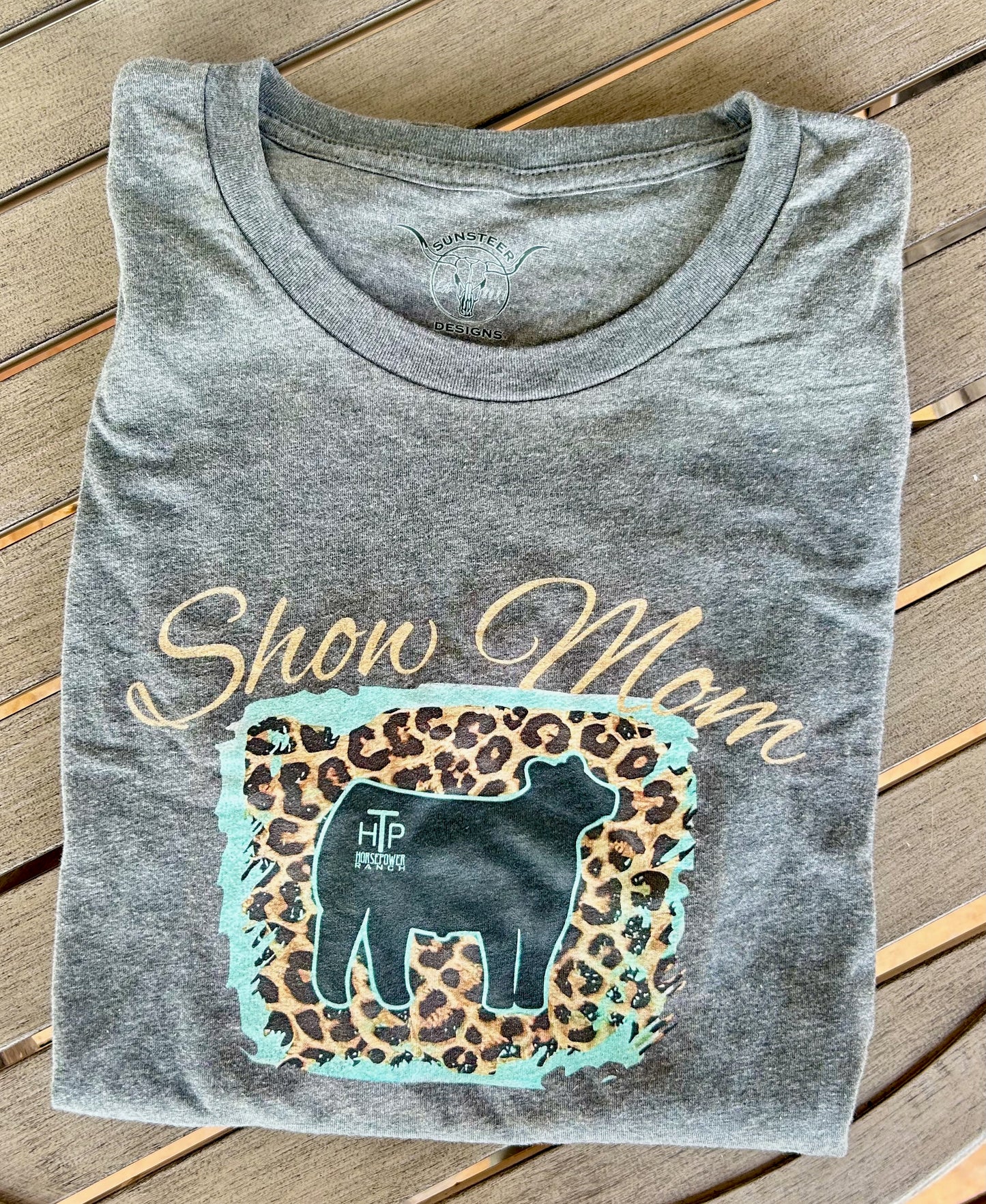 Custom Brand Show Mom Black Heather Tee