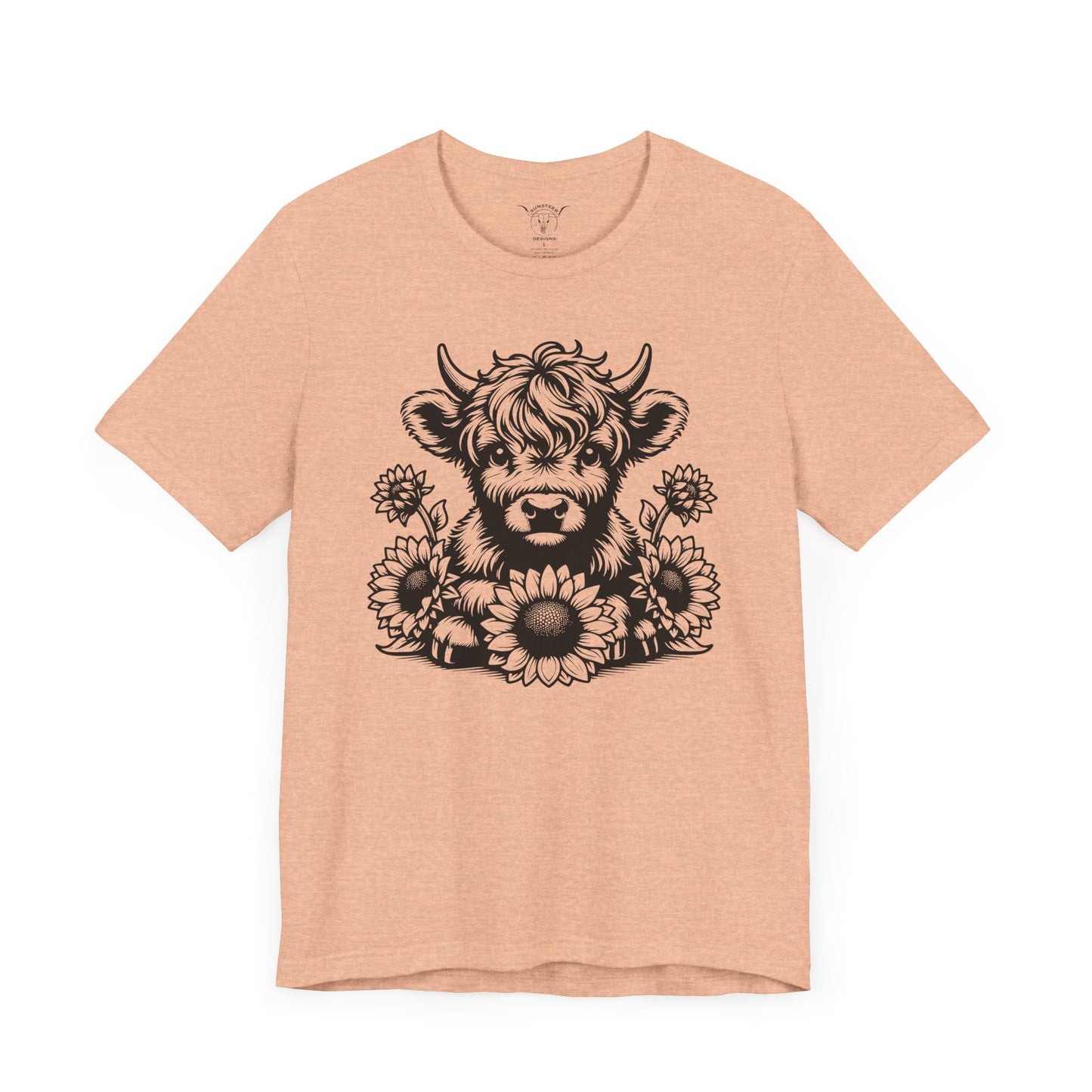 Sunflower Highland Cow Tee