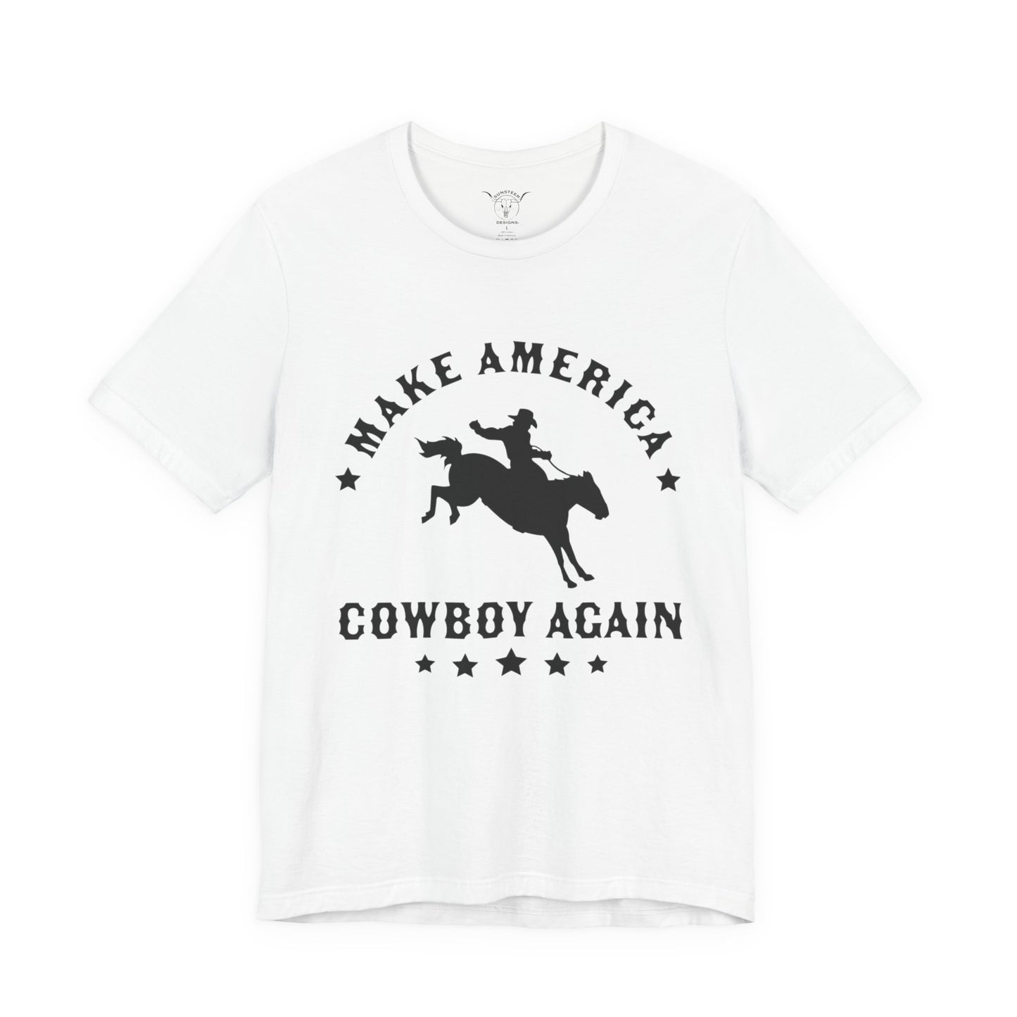 Make America Cowboy Again White Tee