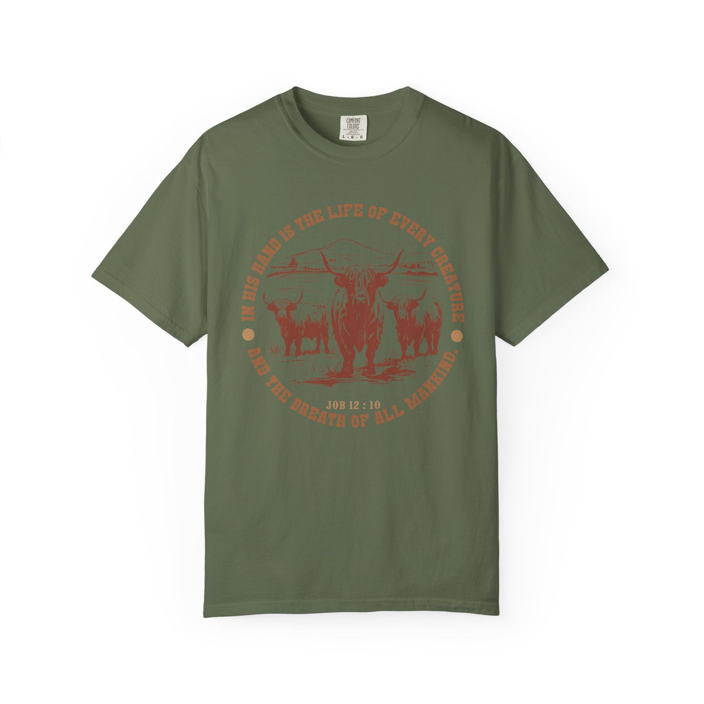 Job 12:10 Verse Tee - Washed Saltwater