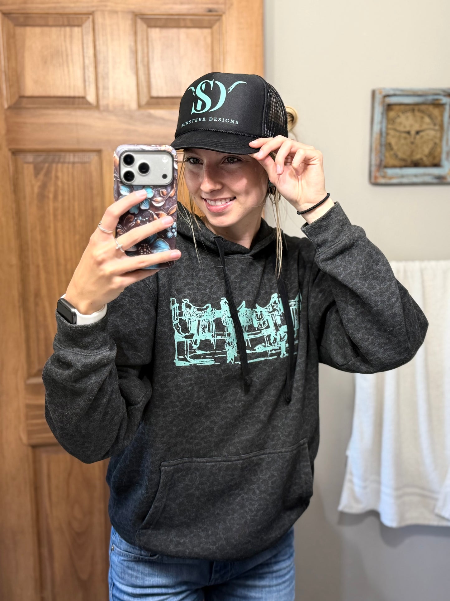 Black SunSteer Trucker Hat
