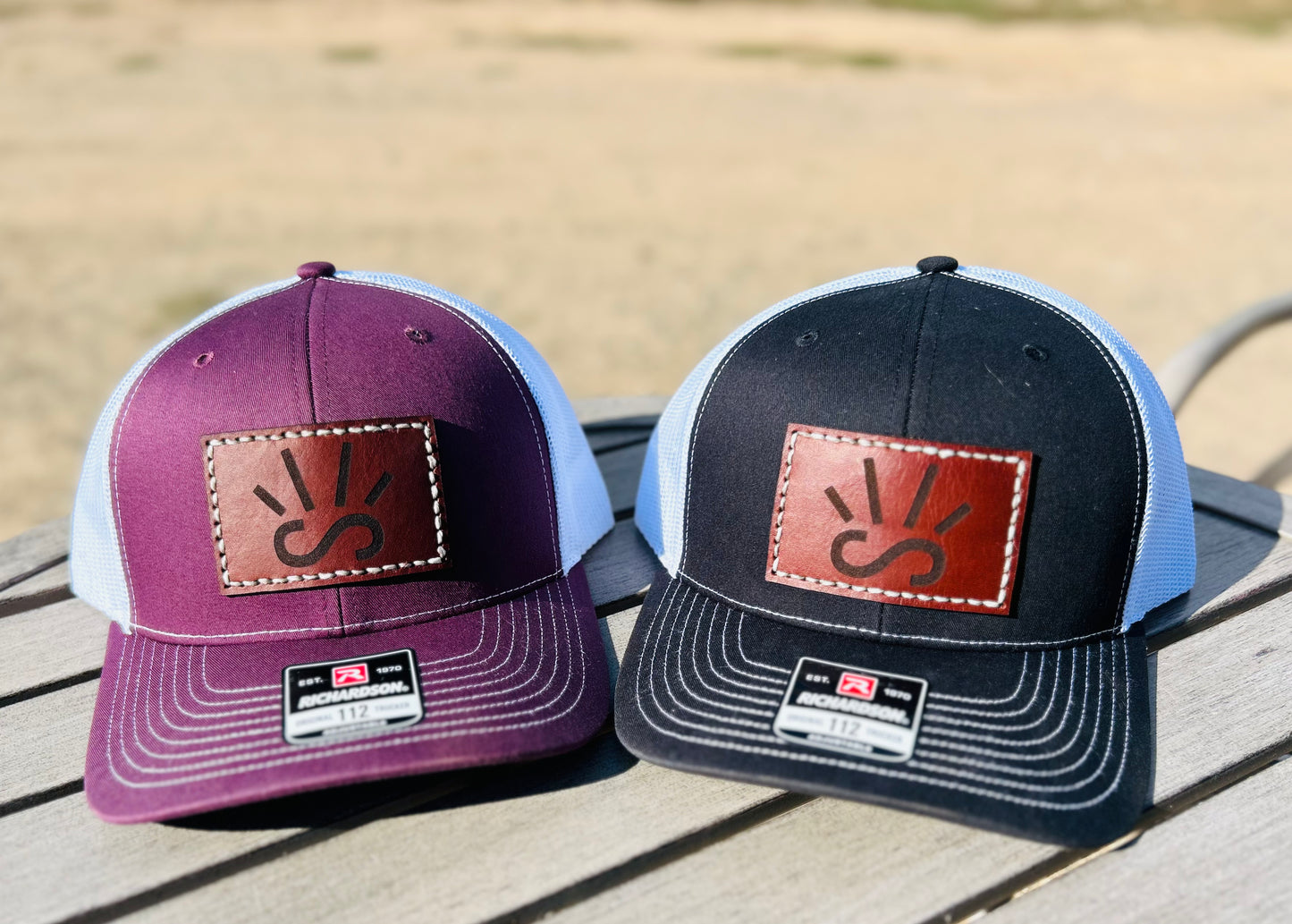 Custom Logo Leather Engraved Hats - Bulk