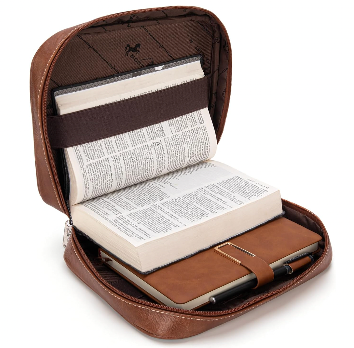 Branded Bible Case - Teal Feathers
