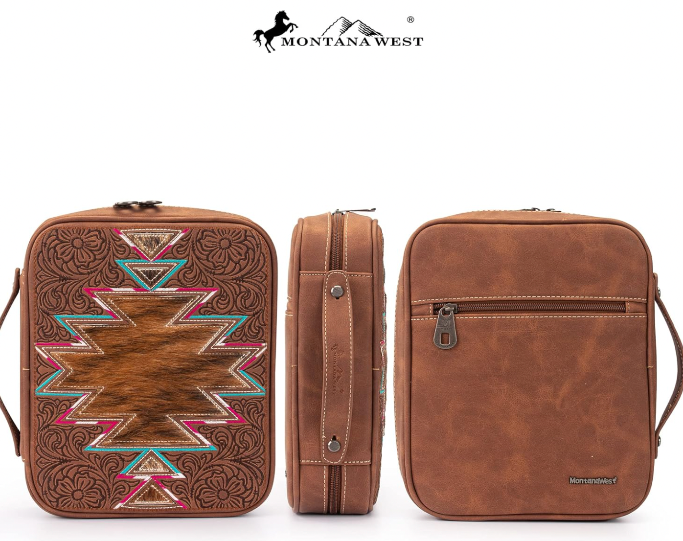 Branded Bible Case - Brown Aztec