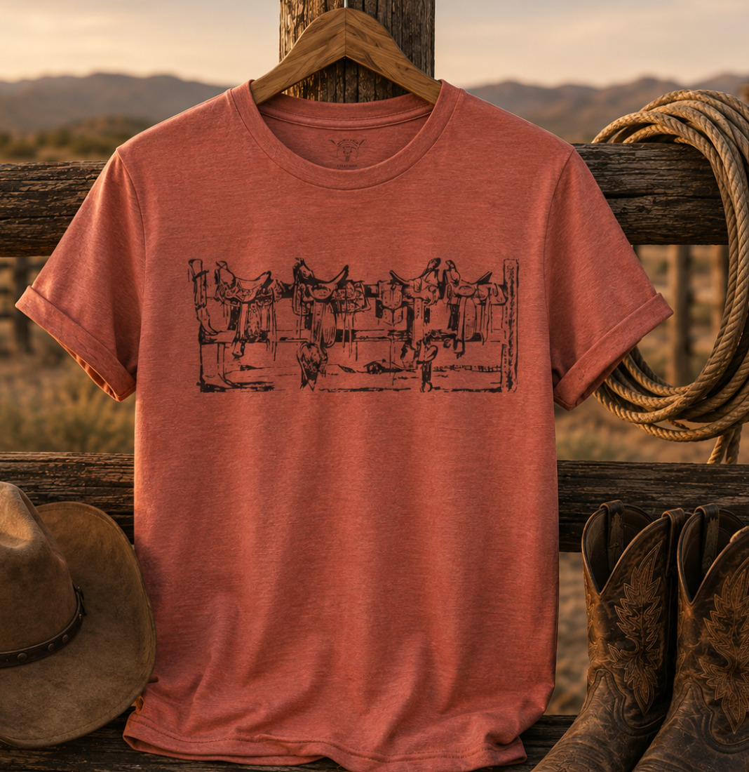 Saddles On a Fence Tee