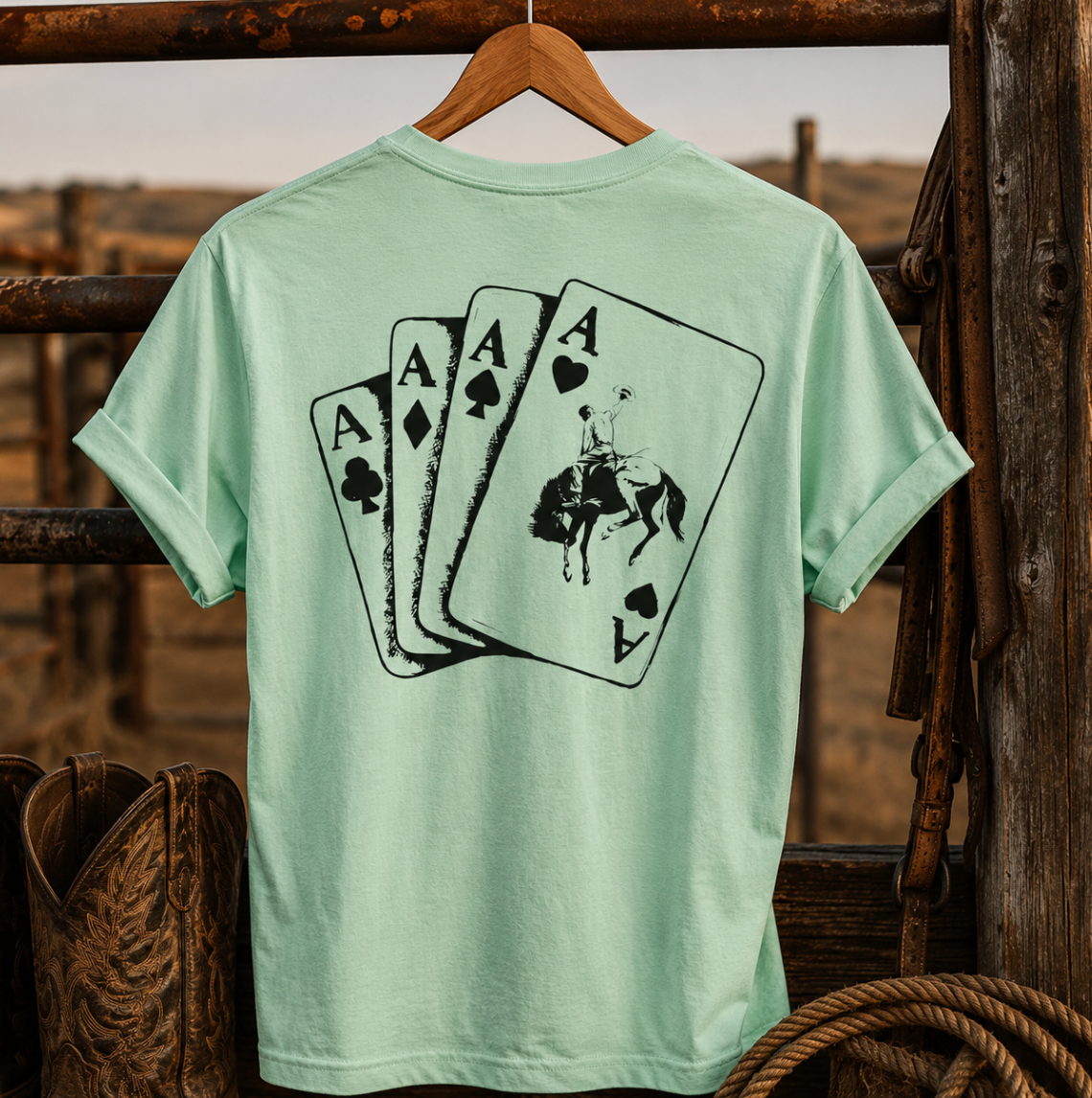 Aces Bronc Brand Tee