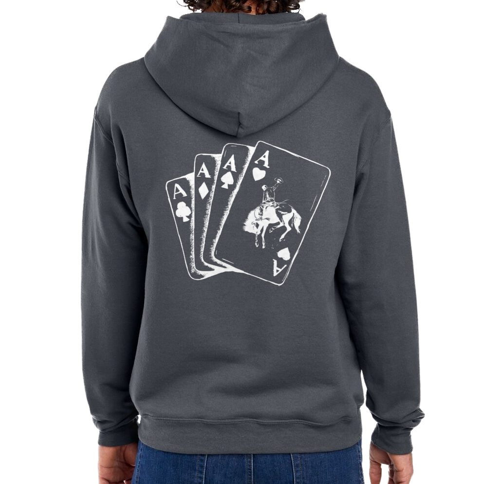 Aces Bronc Hoodie - Charcoal Grey