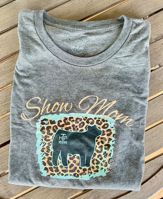 Custom Brand Show Mom Black Heather Tee