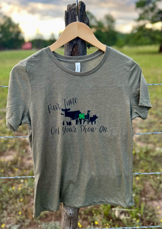 Fair Time 4-H Olive Tee