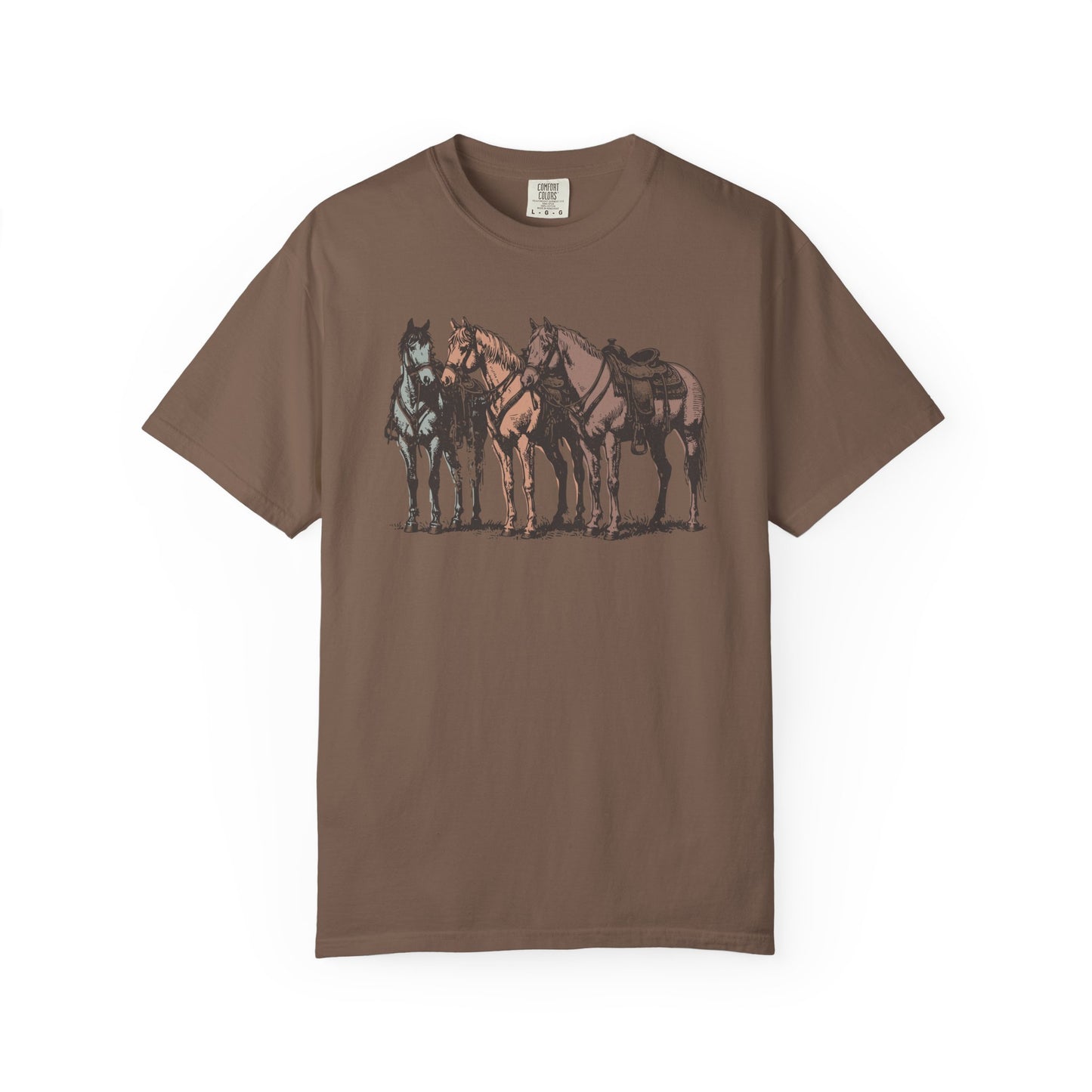 Horses Comfort Colors T-Shirt-Brown