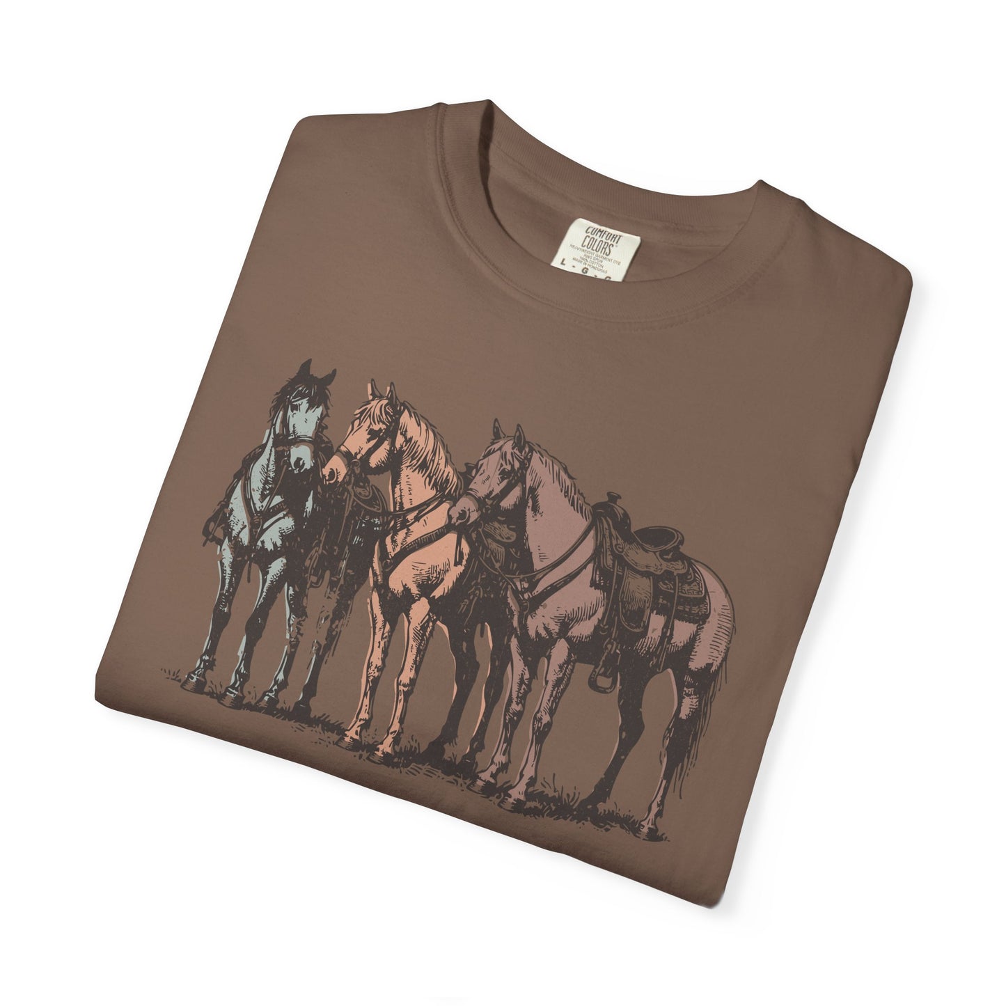 Horses Comfort Colors T-Shirt-Brown