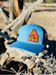 Aces Bronc Leather Engraved Cowtag Hat - Blue/Black