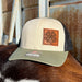 4-H Leather Engraved Hat - Cream/Black/Loden