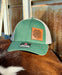 4-H Leather Engraved Hat - Heather Dark Green/Light Grey