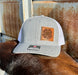 4-H Leather Engraved Hat - Heather Grey/White