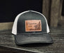 Pipelene Leather Engraved Hat - Black/White