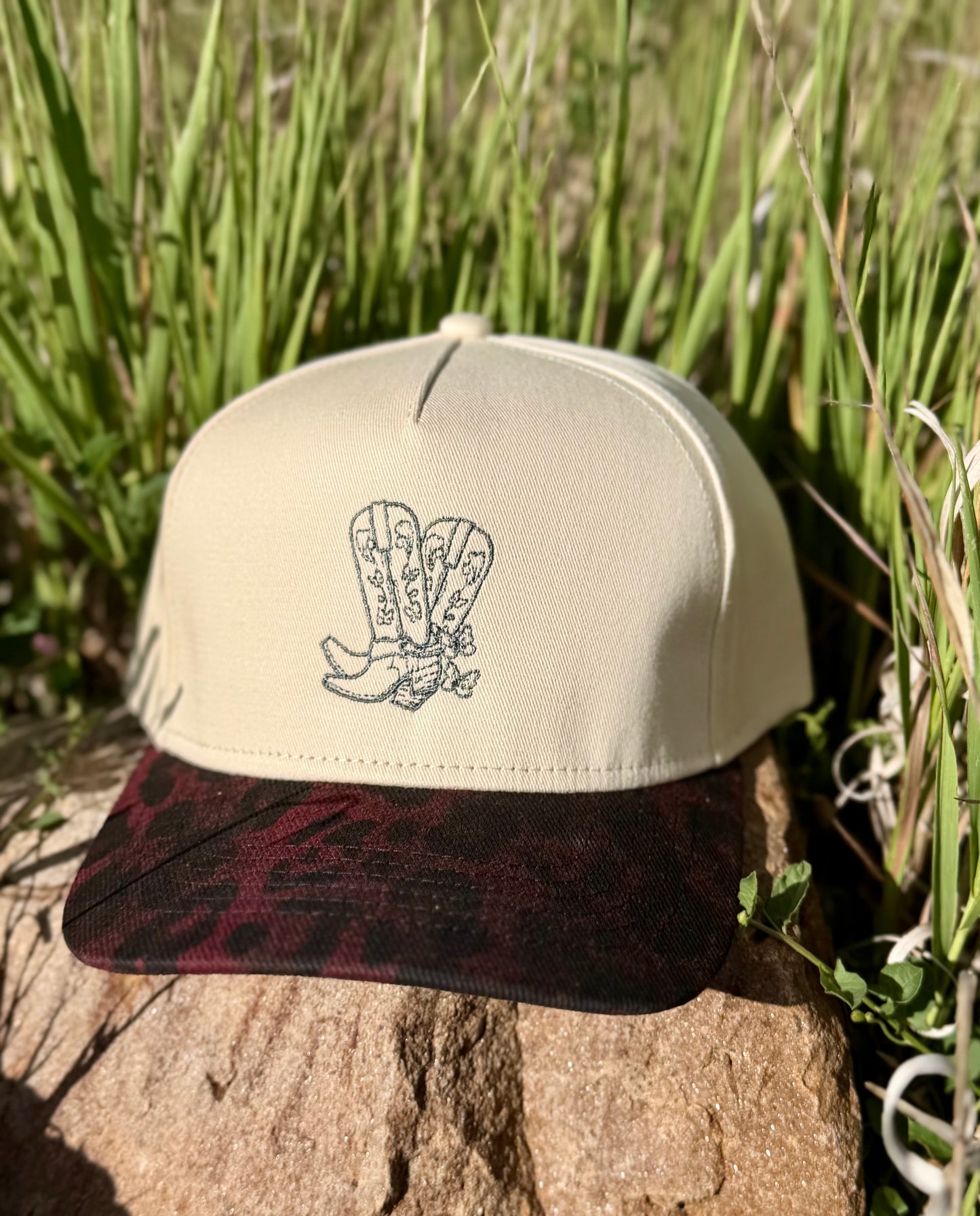 Boots Red Leopard Trucker Hat