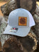 Youth 4-H Leather Engraved Hat - Green/White