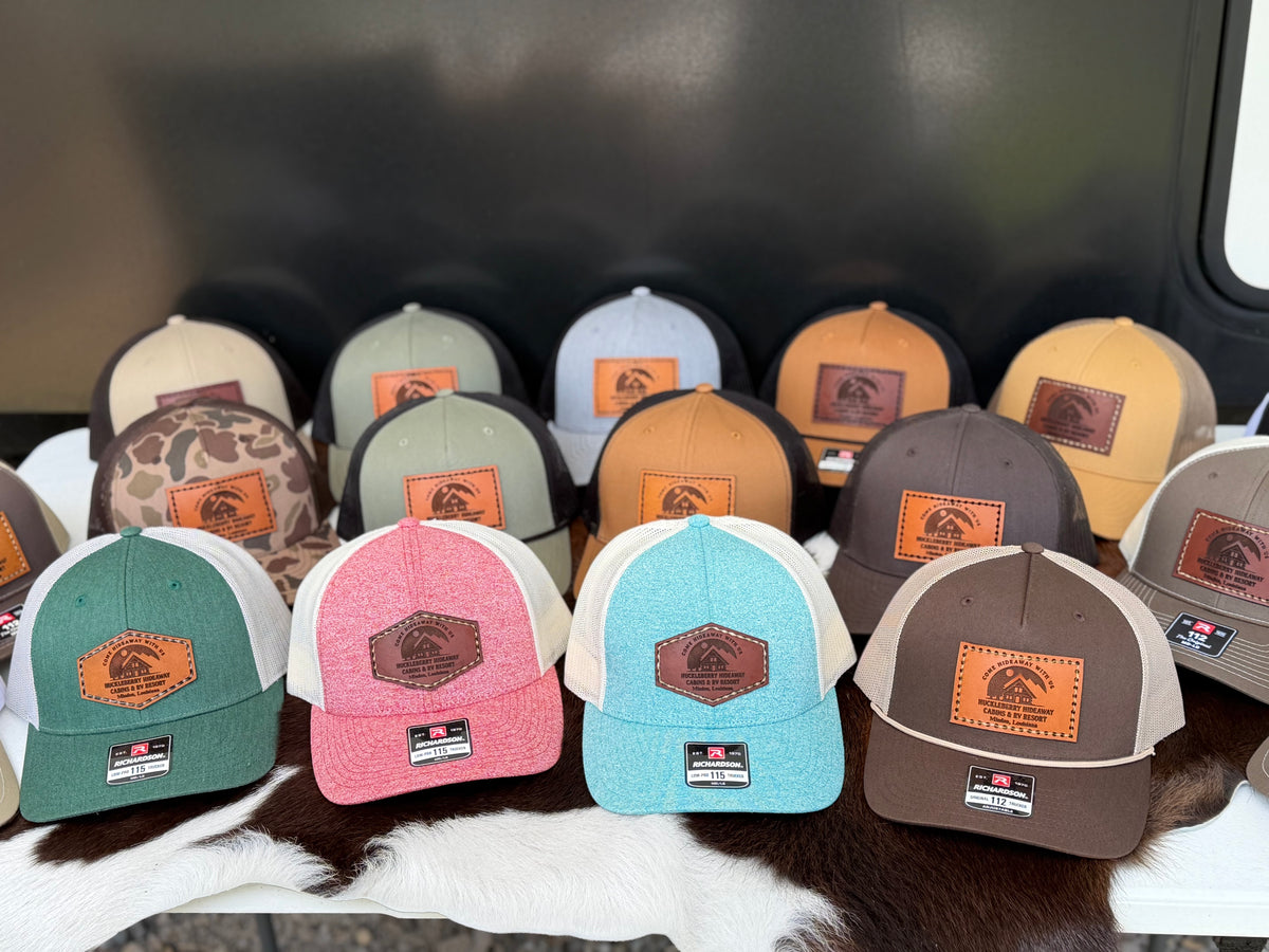 Custom Logo Leather Engraved Hats - Bulk