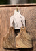 Cowhide Cowtag Earrings - Light Brown
