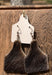 Cowhide Cowtag Earrings - Brown