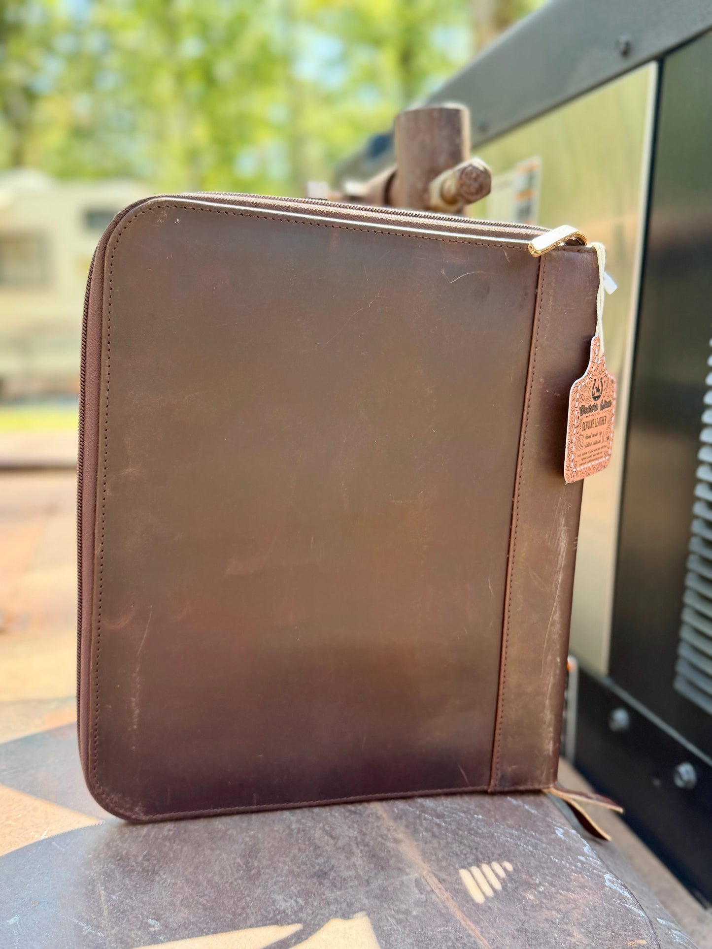 Branded Aces Tooled Leather Portfolio
