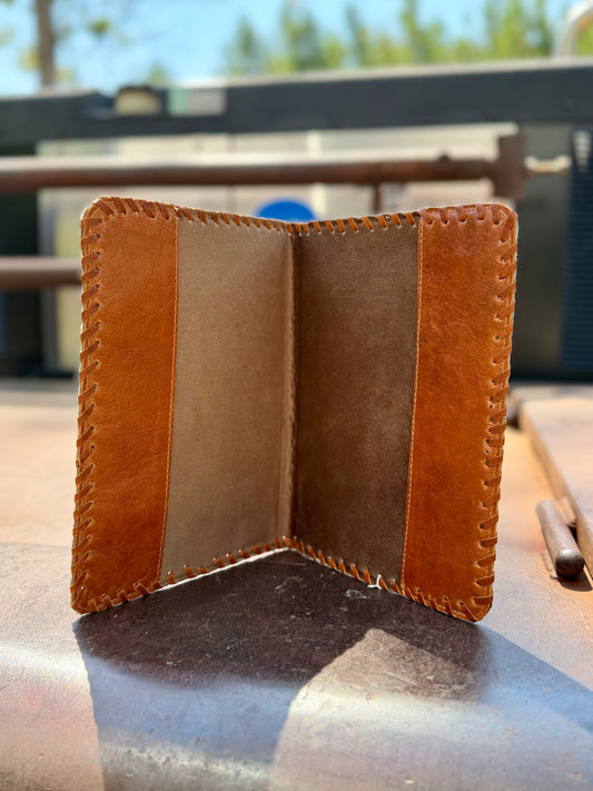 Branded Cowhide Book Cover - Black