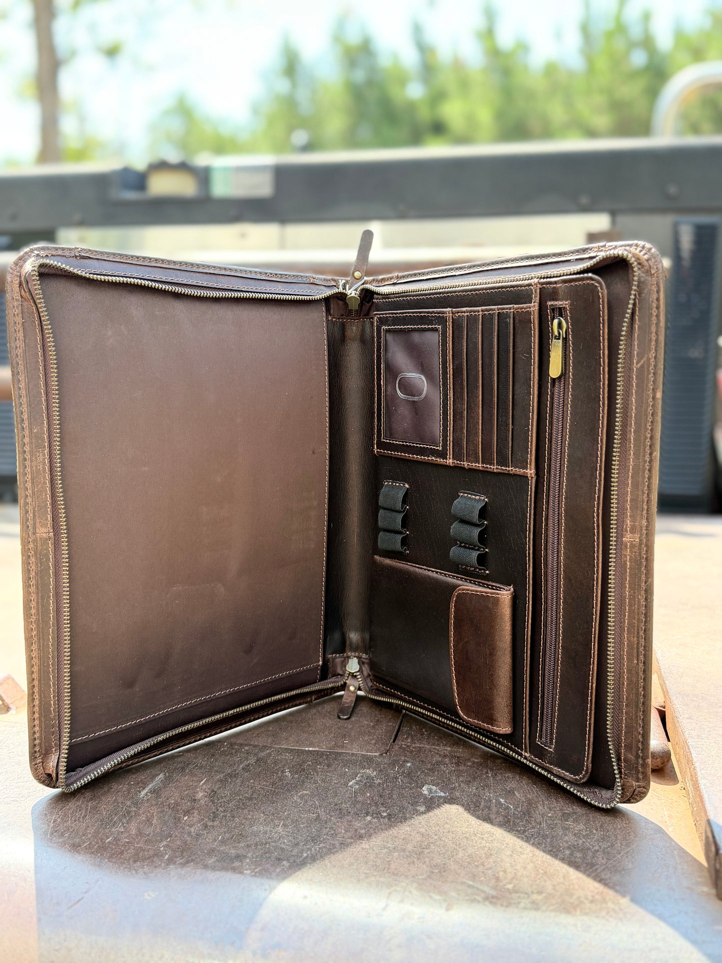 Branded Genuine Buffalo Leather Portfolio