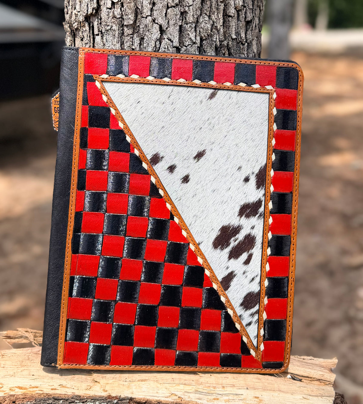 Branded Red Checkered Portfolio