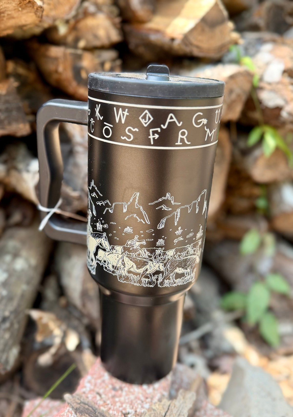 Black Cowboy Tumbler