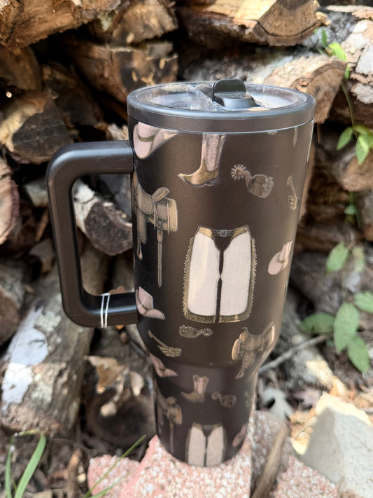 Black Western Tumbler