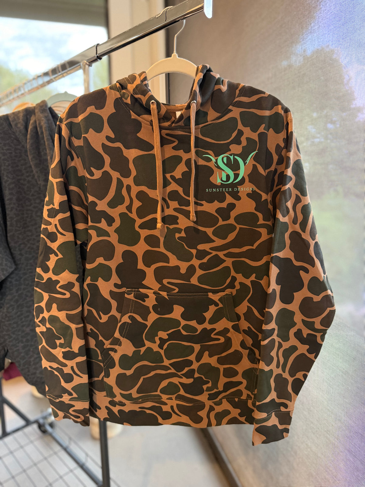 Duck Camo Brand Hoodie -Teal