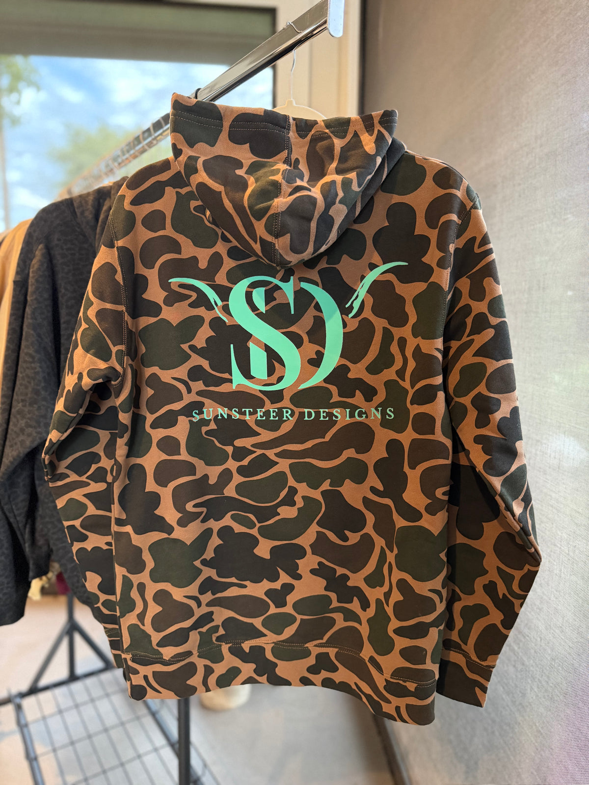 Duck Camo Brand Hoodie -Teal