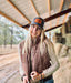 SSD Brand Leather Engraved Hat - Charcoal/White