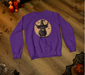 Spooky Highland Cow Crewneck Sweatshirt - Purple