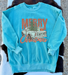 Merry Christmas Old Truck Crewneck Sweatshirt - Seafoam