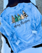 Merry Christmas Trees Crewneck Sweatshirt - Ocean Blue