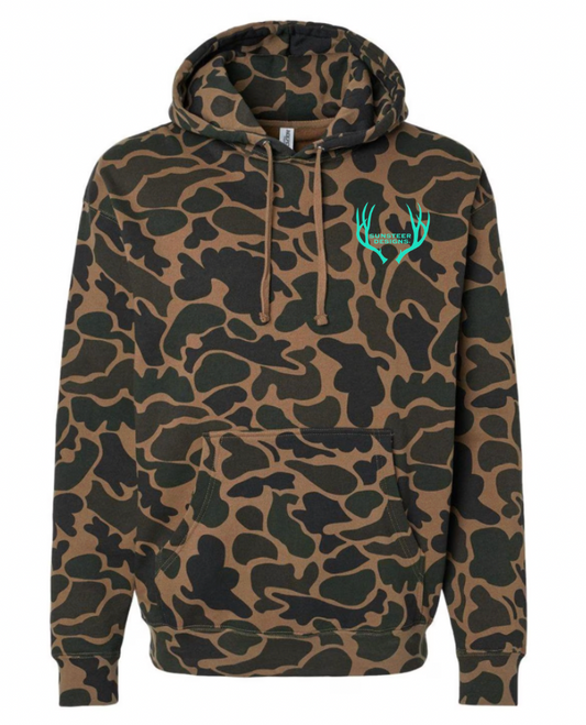 Duck Camo Brand Hoodie -Teal