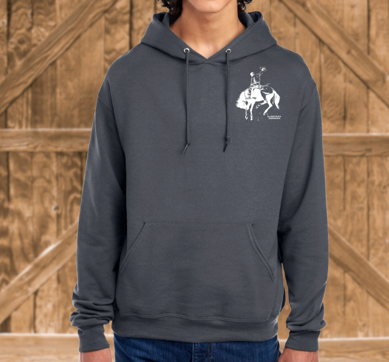 Aces Bronc Hoodie - Charcoal Grey