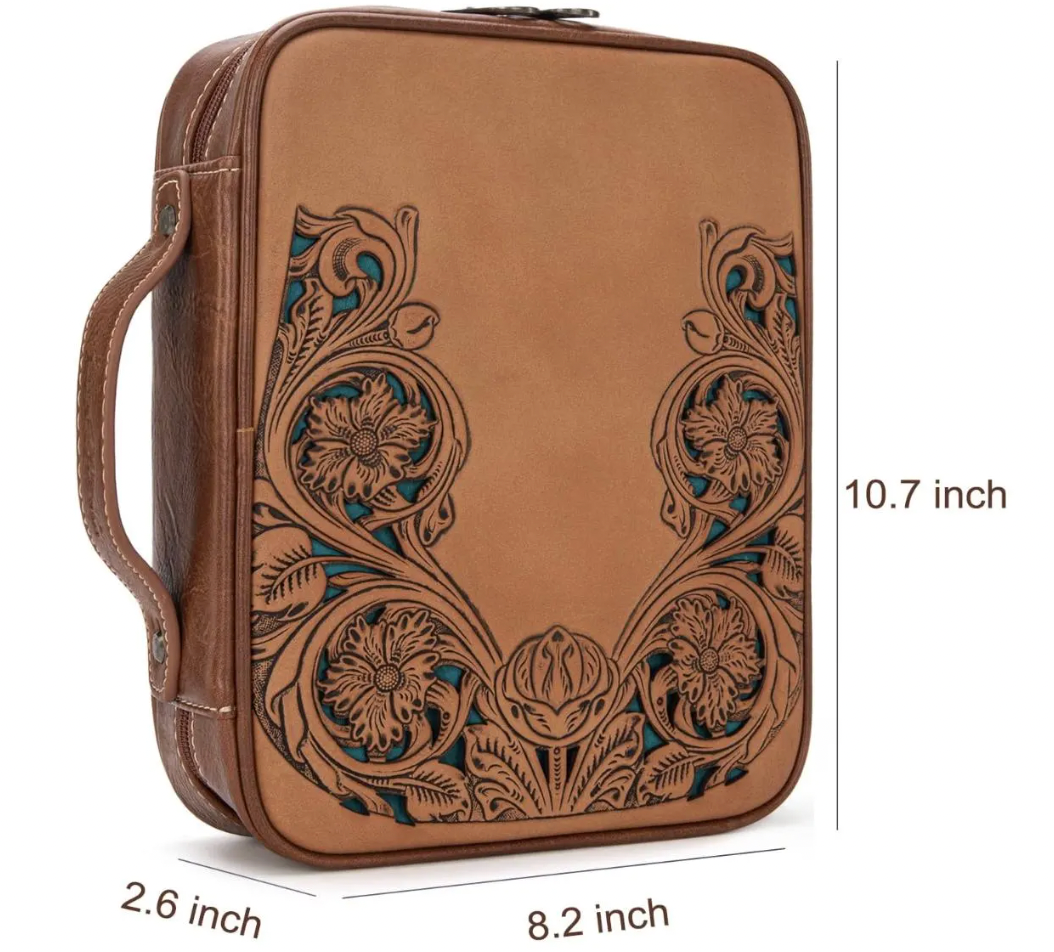 Engraved Bible Case -Tan