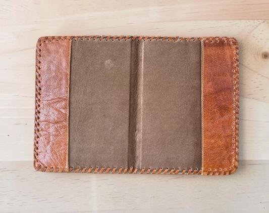 Branded Cowhide Book Cover - Black
