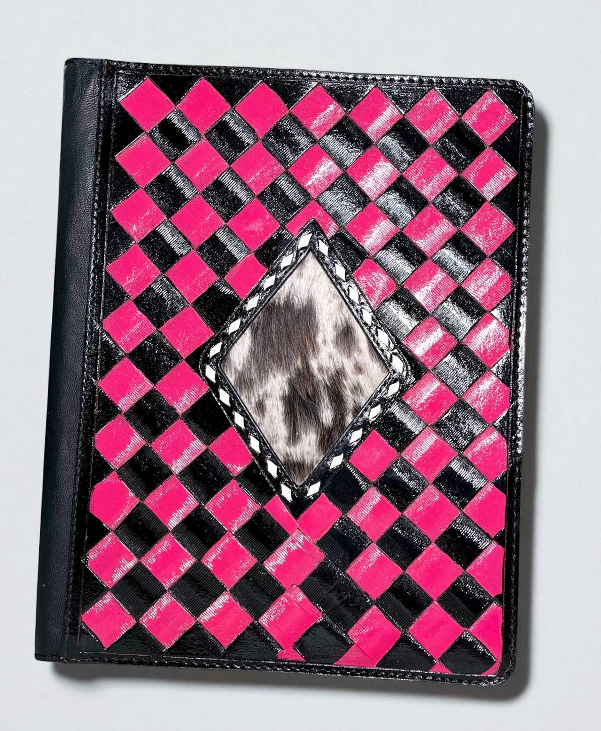 Branded Pink Checkered Portfolio