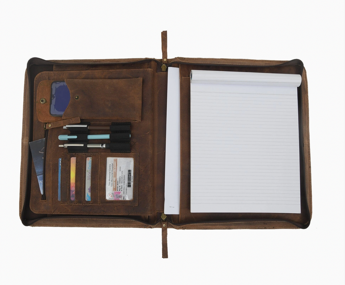 Branded Genuine Buffalo Leather Portfolio