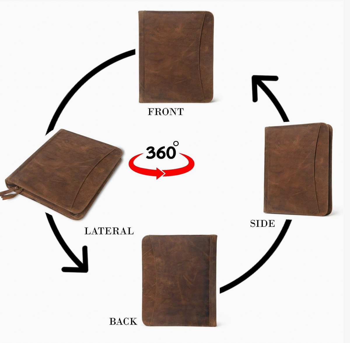 Branded Genuine Buffalo Leather Portfolio