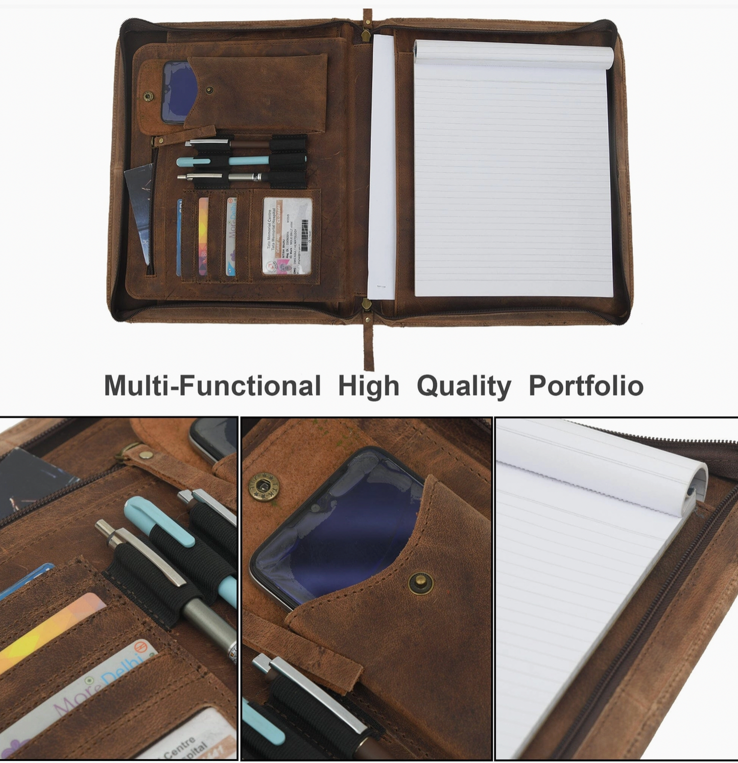 Branded Genuine Buffalo Leather Portfolio