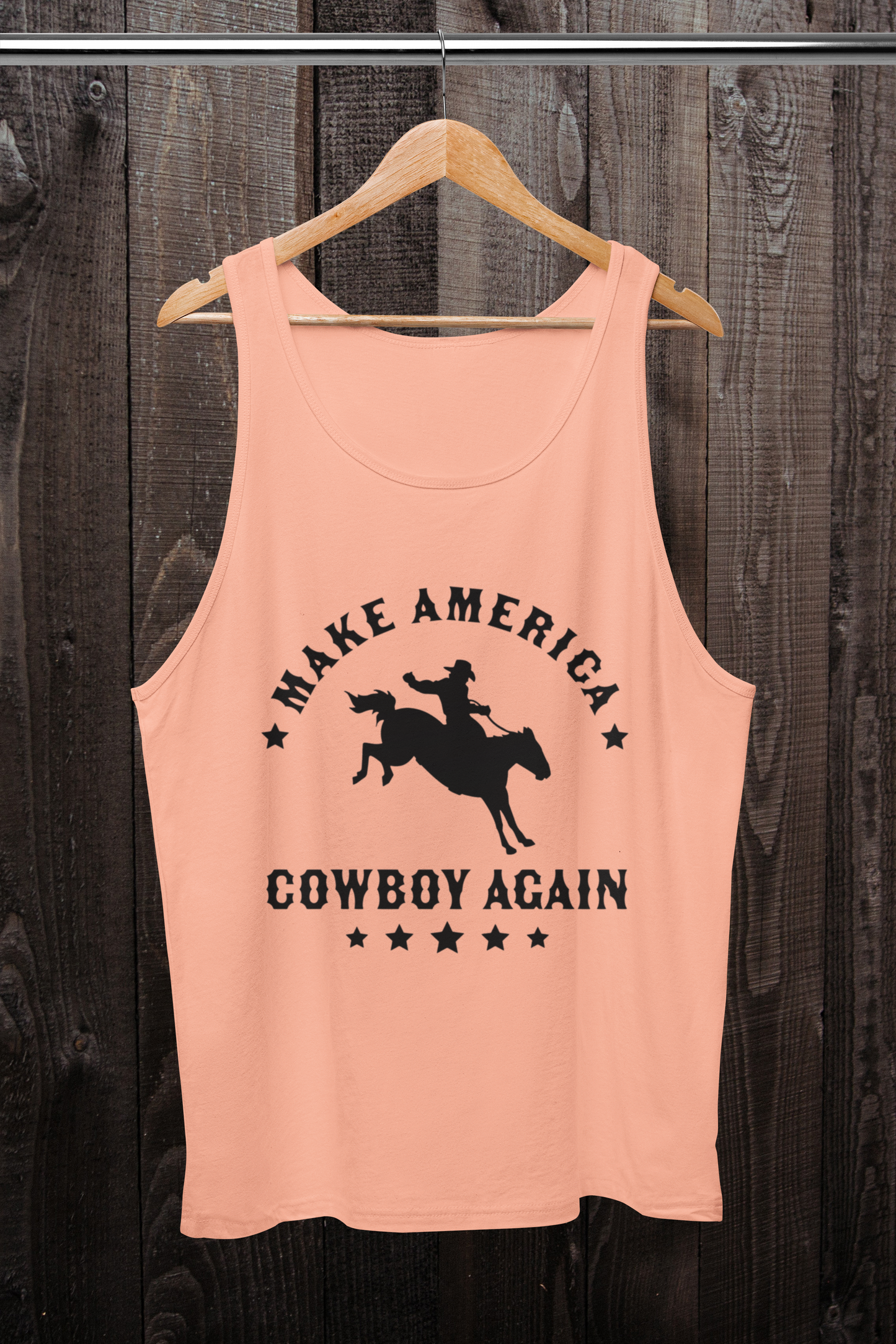 Make America Cowboy Again Tank - Sunset/Black