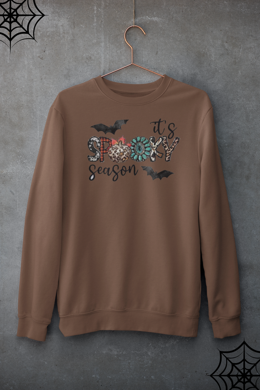 Western Spooky Season Crewneck - Chocolate